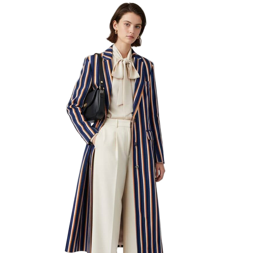 Pinstripes (Navy Blue Focus)