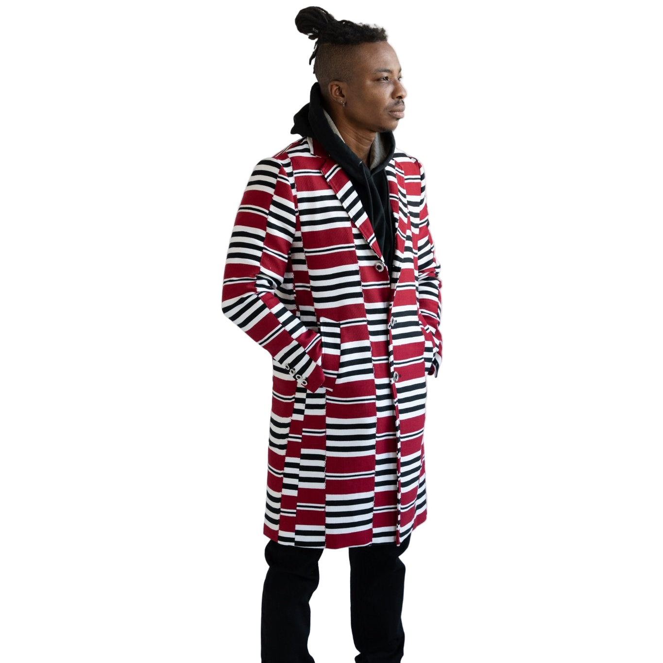 Black/Red/White Stripes