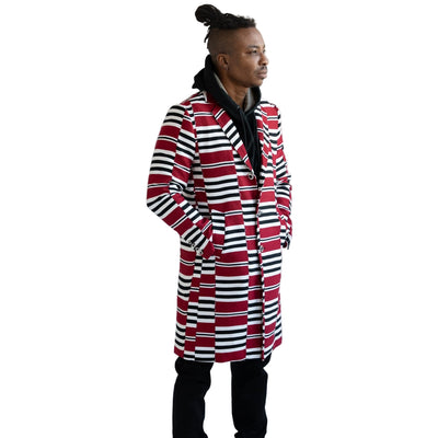 Black/Red/White Stripes