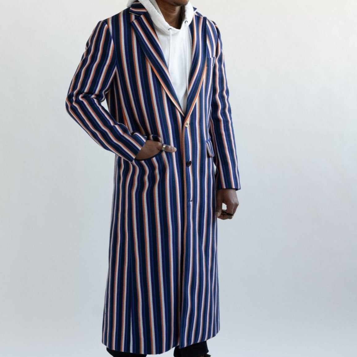 Pinstripes (Navy Blue Focus)